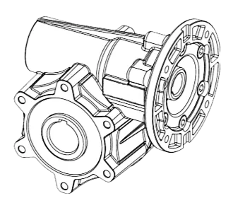 Schneckengetriebe CWT050, Aluminium, Waschanlagen-Antrieb | blecher.de