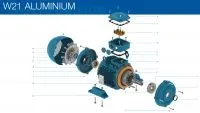 W21 - Explosionszeichnung Aluminiummotor