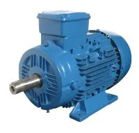 Elektromotor, 500V Sonderspannung, Azurblau, B3, Fußausführung, Aluminium