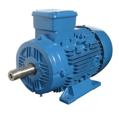 Drehstrommotor Isolierklasse H, Hohe Umgebungstemperaturen, B3 Fuß, RAL 5009 blau, Aluminium | blecher.de