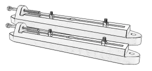 Spannschienen GG25 80-90  Motorbaugröße 80/90