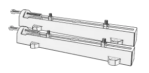 Spannschienen GG25-200-225, Motorbaugröße 225/250