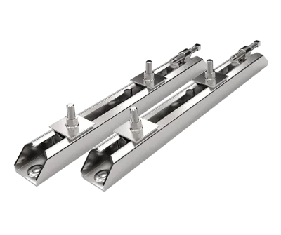 Spannschienen Edelstahl, Set