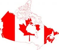 Kanada Längerumriss mit Flagge | blecher.de