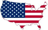 USA Längerumriss mit Flagge | blecher.de